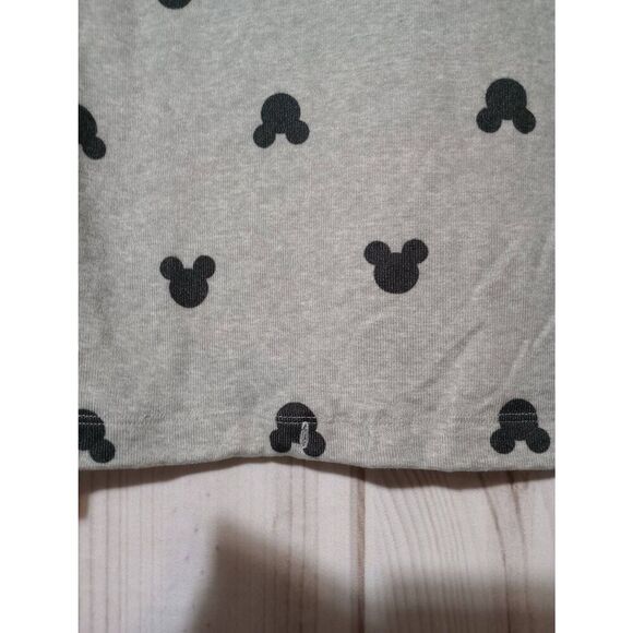 Disney Shirt Ladies Large Mickey Mouse Lounge Soft Light Weight Gray Black - Picture 6 of 6